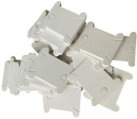 F Fityle 200Pcs Wickelkarten für Stickgarn, Plastikseide Bobbins Thread Card, Kreuzstich Thread Organizer, Spule Stickerei Spulen, Garnspulen Stickgarn für DIY Craft Sewing Storage Kreuzstich, Grau