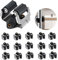 3-H Mop Holder 15 Pack, Brush Holder, Broom Holder Wall Mounted for Kitchen Bathroom Laundry Room Shed Garage Garden(Black)