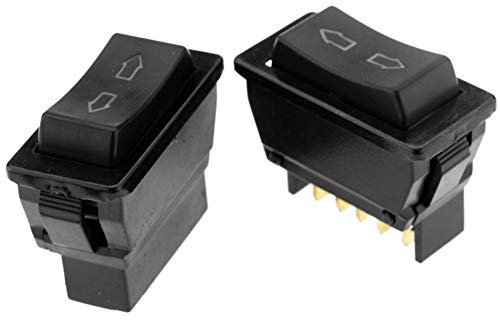The Lord of the Tools 2 x Universal 5 Pins LED Auto Elektrische Fensterschalter DC 12V Up Down Fenster Schalter Taste