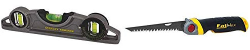 STANLEY FATMAX Pro Torpedo Magnetic Level, 250mm/10'' & FATMAX Folding Jab Saw