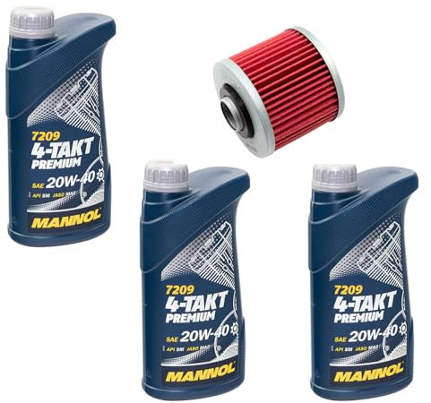 Motoröl Set 20W40 3 Liter + Ölfilter HF145 für Yamaha