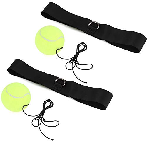 Boxen-Reflexball, 2 Stück Band + Tennisball, 66,5 x 4 cm, Box-Kampfball, für Training, Fitnessstudio, Trainingsgeräte, Anfänger mit Kopfband