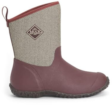 Muck Boots Women's Muckster II Mid Pull on Waterproof Mid Boot, Raisin, 6