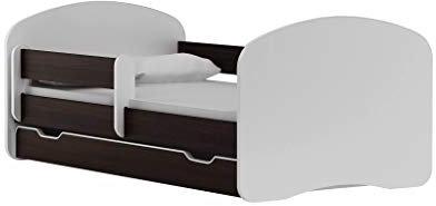 BDW NEU Kinderbett mit 2 Liegeflächen und 2 Matratzen DOPELLBETT 200x90 Holz Wenge - für Mädchen und Jungen JUGENDBETT || KOSTELNOS Versand ||