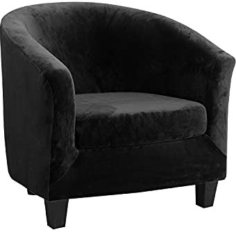 TOPCHANCES Sesselschoner Sesselhusse Sesselüberwürfe,Ausziehbar Elastisch Sessel Velours Sesselbezug mit Armlehnen für Cafe Stuhl Clubsessel Loungesessel Cocktailsessel