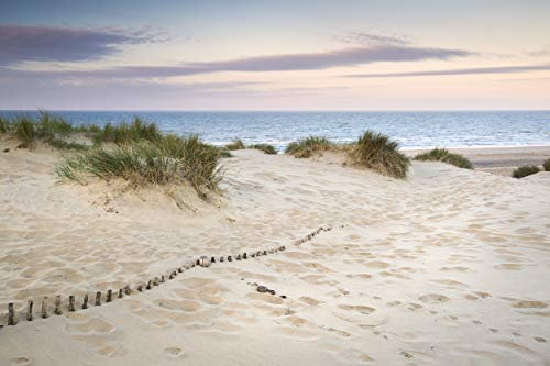 DÜNEN Fototapete VLIES-350x260 cm (2867A)-Nordsee Sand Strand Meer Natur Ozean Wüste Landschaft Küste-Inkl. Kleister-Vliestapete Bild Dekoration Wand-Dekor Moderne Motiv-Tapete Panorama Poster XXL