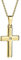 Xaana Damen-Anhänger Kreuz glanz mit Zirkonia aus 333er Gelbgold inkl. vergoldeter Silberkette AMZ0529