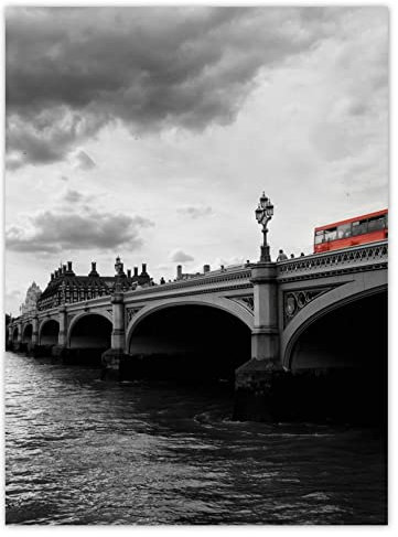 Wandsticker Deko Foto Sticker Big Ben Bridge England No.H858M_NS1AR 100x135cm