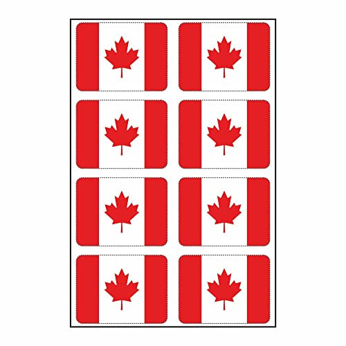 8 Stück Aufkleber Kanada Flaggen Set | Sticker Autoaufkleber