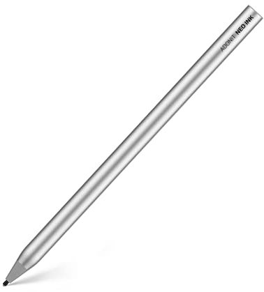 Adonit Neo Ink Stylus für Microsoft Surface Studio/Laptop/Book/Pro X / 8/7 / 6 / Go 2 / Go 3 Eingabestift [Neigungserkennung, Druckempfindlich, Palm Rejection, Magnetisch] matt Silber