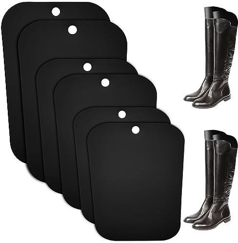 Enenes 12 Blätter (6 Paar) Stiefelform-Einlagen Stützform Schuhspanner hoch kurz Stiefelformer Unterstützung für Damen und Herren (30.5/35.5/40.6cm,Schwarz)