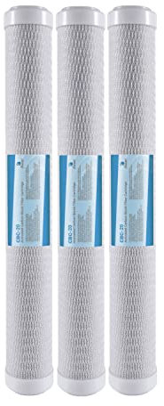 3x Bellerofonte Carbon Block CTO 20“ 5 Micron Filtro Acqua per sistemi ad osmosi inversa per tazza portafiltro standard