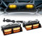 I LITTON 2 en 1 Lumière stroboscopique LED ambre pour pare-brise de véhicules, 2 x 18,3 cm LED Dash Strobe Strobe 12 V avec ventouses, 16 modes clignotants, lumière stroboscopique d'urgence pour