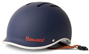 Thousand Heritage 2.0 Adult Bike Helmet; The Original Low Profile Retro Commuter Cycling Helmet Safety Certified for Bicycle Skateboard Skating Roller Skates; for Men & Women (Thousand Navy, L)