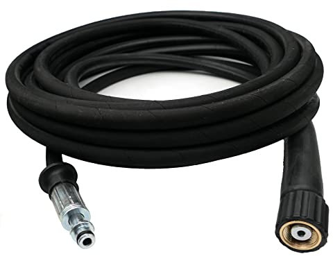 Schürberg Hochdruckschlauch, M22 - 11mm Stecknippel DN8, Schwarz, 30 Meter, 8mm Innendurchmesser, Max. 250 Bar, für Kärcher Geräte und Hochdruckreiniger