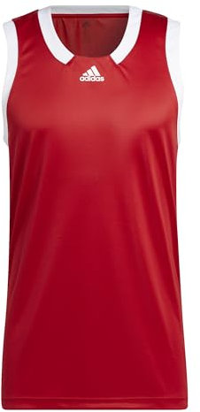 adidas Herren Basketball Icon Squad Jersey Aeroready, Team Power Red/White/White, XXL