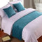 TTiiLoe Bettläufer, Doppelbett, weicher Samt, Dekoration, Bettbezug, blau, luxuriöse Tagesdecke, Bettläufer, für Fuß des Bettes, Bett, Schal, Bett, Endhandtuch für Hotel, Schlafzimmer, 210 x 50 cm