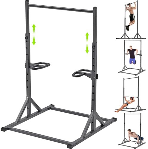 SELEWARE klimmzugstange Freistehend Power Tower - mit Dip Station Power Rack Verstellbare Kraftturm für Home Gym Dip Stange 226.8 KG Kapazität