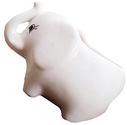 BESPORTBLE 1 Pc Cache-Pot en céramique Pot de Fleur ceramique jardinieres Exterieur Porte-Fleurs Pot de Plantes Grasses Pot de Fleurs éléphant Style européen Vase à Fleurs Blanche