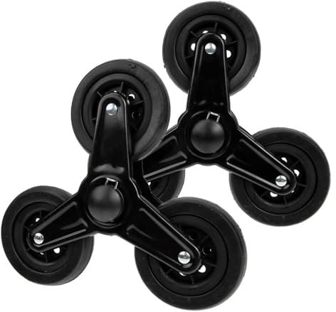 perfk 2x Ersatz Einkaufswagen Trolley Räder Treppensteiger Räder