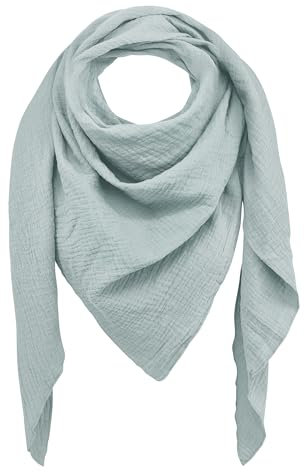 Beifon Halstuch Damen Musselin Tuch Baumwolltuch, Musselintuch Dreieckstuch Dreiecksschal, Herbst Schal Frauen Scarf Women