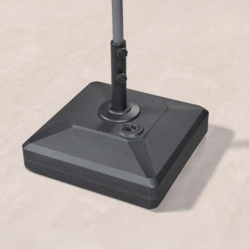 PURPLE LEAF Sonnenschirmständer MLB45 für Mittelstockschirme Sonnenschirm, befüllbar mit Wasser oder Sand, Gewicht befüllbar bis 70 kg, für Schirmstöcke bis 48 mm, Schwarz