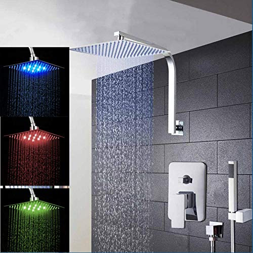 16 Regenduschkopfsystem, Poliertes Chrom, Badewanne Und Dusche, Wasserhahn, Badezimmer, Luxus-Regenmischer, Dusch-Kombi-Set