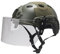 Taktischer Mich schneller Helm, mit klarer Riot Visor Face Shield Schiebebrille, Seitenschiene/NVG MountFor Airsoft Paintball CS Kriegsspiele Outdoor Sports