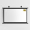 Manual Pull-Down Projector Screen,Wall & Ceiling Mount Manual Projector Screen With 4:3, 16:9 Ratio Matte White Screen For Indoor Outdoor Public Display, Hd Manual Projector Screen-16:09-40
