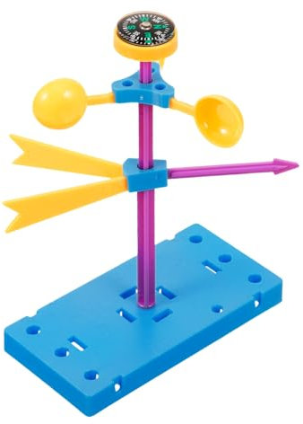 WHAMVOX 1Set DIY Wind Vane Anemometer for Experiment Kit Educational Science Project for Boys No Battery Required Birthday present