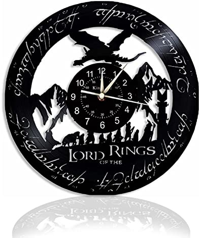 KOIAMVZW Lord of The Rings LED 7 Farbe Nacht Lampe Retro Wanduhr, Herr der Ringe Geschenke für Wohnzimmer, Kinder Schlafzimmer, Küche, einzigartig Decoration