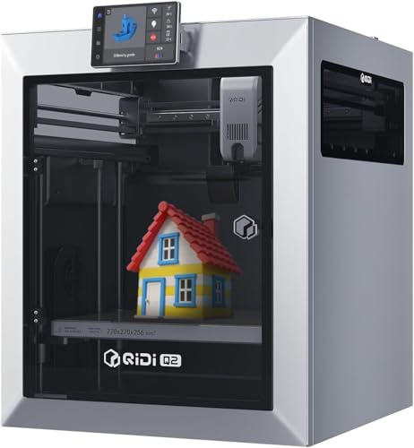 QIDI Q2 3D Printer, 65℃ Heated Chamber and 370℃ Nozzle Unlock PPS-CF | ultra air filtration, 600mm/s high speed, AI camera, full auto leveling, 270x270x256mm build volume, unbox to print in 10 min