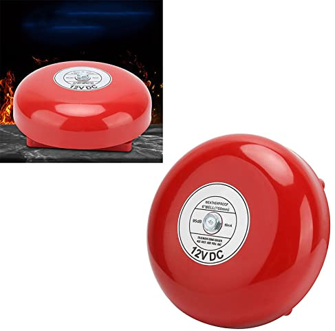 Sustvita Electric Fire Alarm Bell, Laute Schallalarmglocke 6 Zoll Edelstahl, ideal für Fabriken und Lagerhäuser, 100 dB AC (12V)