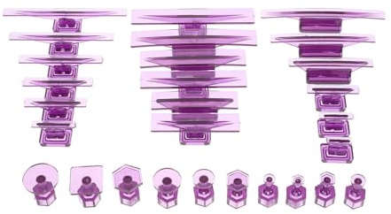 ORFOFE 28 Languettes de Débosselage Adhésives pour Carrosserie Automobile Kit de Réparation sans Peinture PC Violet Outil Polyvalent pour Bosses Petites et Moyennes Usage