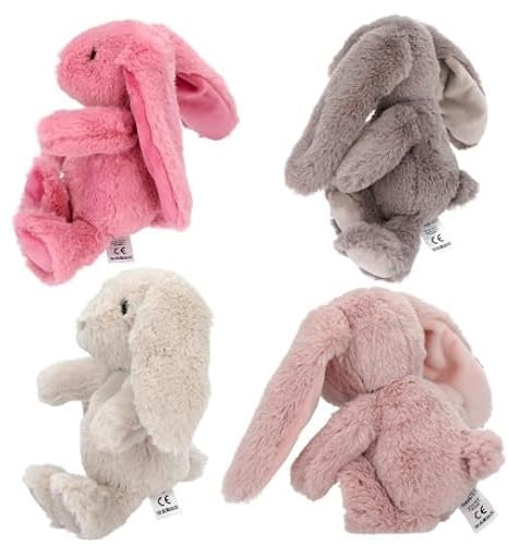 Depesche Princess Mimi Plüsch Hase, 20 cm, Kuscheltier in Pink, Grau, Beige oder Altrosa