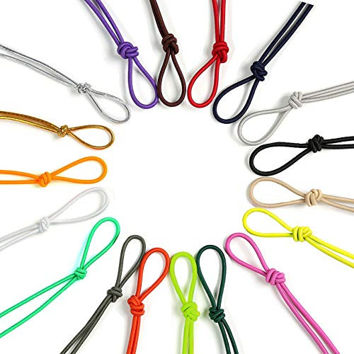 3mm,6mm,8mm,10mm,Elastic Stretch Shock Cord,Bungee Rope Trimming for Boating,Tarpaulin,Crafts,Garments,Outdoor, Sports,Metallic Gold,Silver & Jacquard Pattern. Surfboard Yellow/Pink, 3mm, 2mts