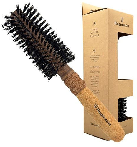 Regincós - Rundbürste - Eco-Korkholz - E.Cork Black 840 Natural - Professionell - Handgefertigt - Medium