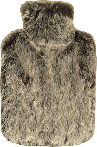 Deluxe Arctic Fox Thick Faux Fur 2L Hot Water Bottle & Cover (Gift Boxed)