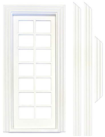MyTinyWorld Dolls House White Painted Internal 14 Pane Glazed Door