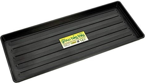 2XValue Growbag Tray Black Garden Plant Tray 100cm x 40cm x 4cm