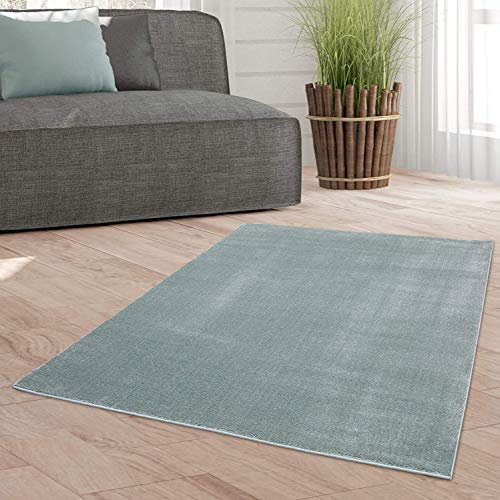 Taracarpet Weicher Kurzflor Designer Teppich modern für Wohnzimmer, Schlafzimmer, Kinderzimmer und Arbeitszimmer Mint grün 120x170 cm