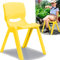 Stimo Kinderstuhl mit gummierten Füßen bis 100kg belastbar stapelbar und kippsicher Indoor und Outdoor geeignet (aus Kunststoff) (Gelb)