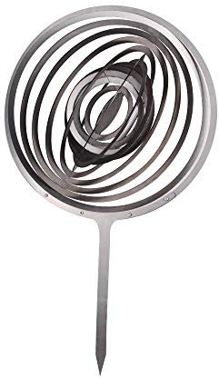 UNUS Garden Gartendeko Metallkugel Gartenstecker DIY Rostoptik für Garten Beet oder Terrasse (Mittel 50cm)