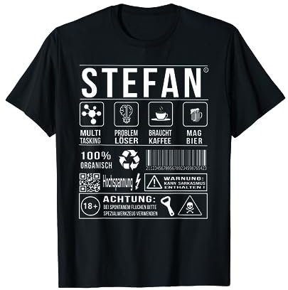 Vorname Stefan Lustiger Spruch Humor T-Shirt