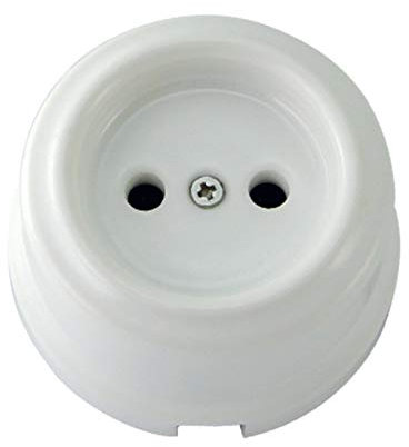 Toma de corriente de porcelana vintage de Alemania 240 V, 16 A