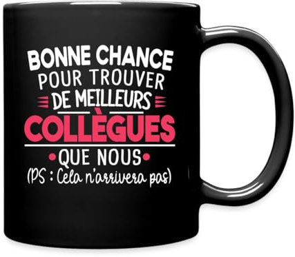 Spreadshirt Adieu Des Collègues De Travail Idée Cadeau Humoristique Tasse Mug, taille unique, noir