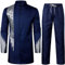 LucMatton Tenue 2 pièces pour homme - Chemise boutonnée à manches longues et pantalon - Costume ethnique traditionnel, bleu indigo, XL