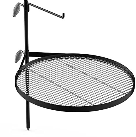 Stanbroil Fire Pit Campfire Grill Grate - Stainless Steel Swing Cooking Stand BBQ Grill, Portable Campfire Barbecue Rack for Outdoor Open Fire Cooking Camping