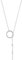 FOCALOOK personalisiert Collier Damen Y-Kette 73cm Rolokette mit Ring und Bar Anhänger platiniert Lariat Halskette verstellbar Name Gravur Modeschmuck für Mädchen Kleid Accessoire