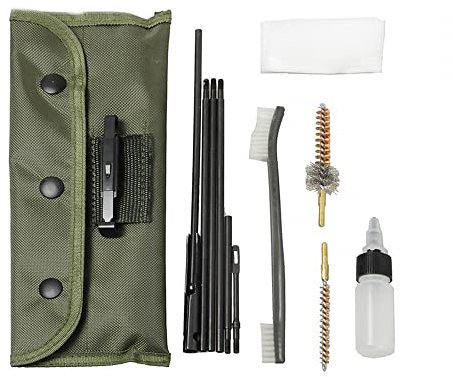 DONGKER Gewehr Reinigungsset, 12-in-1 Tragbar Gun Clean Tools mit Tragetasche für die .22 Cal/5.56 mm & .30 Cal/7.62 mm etc